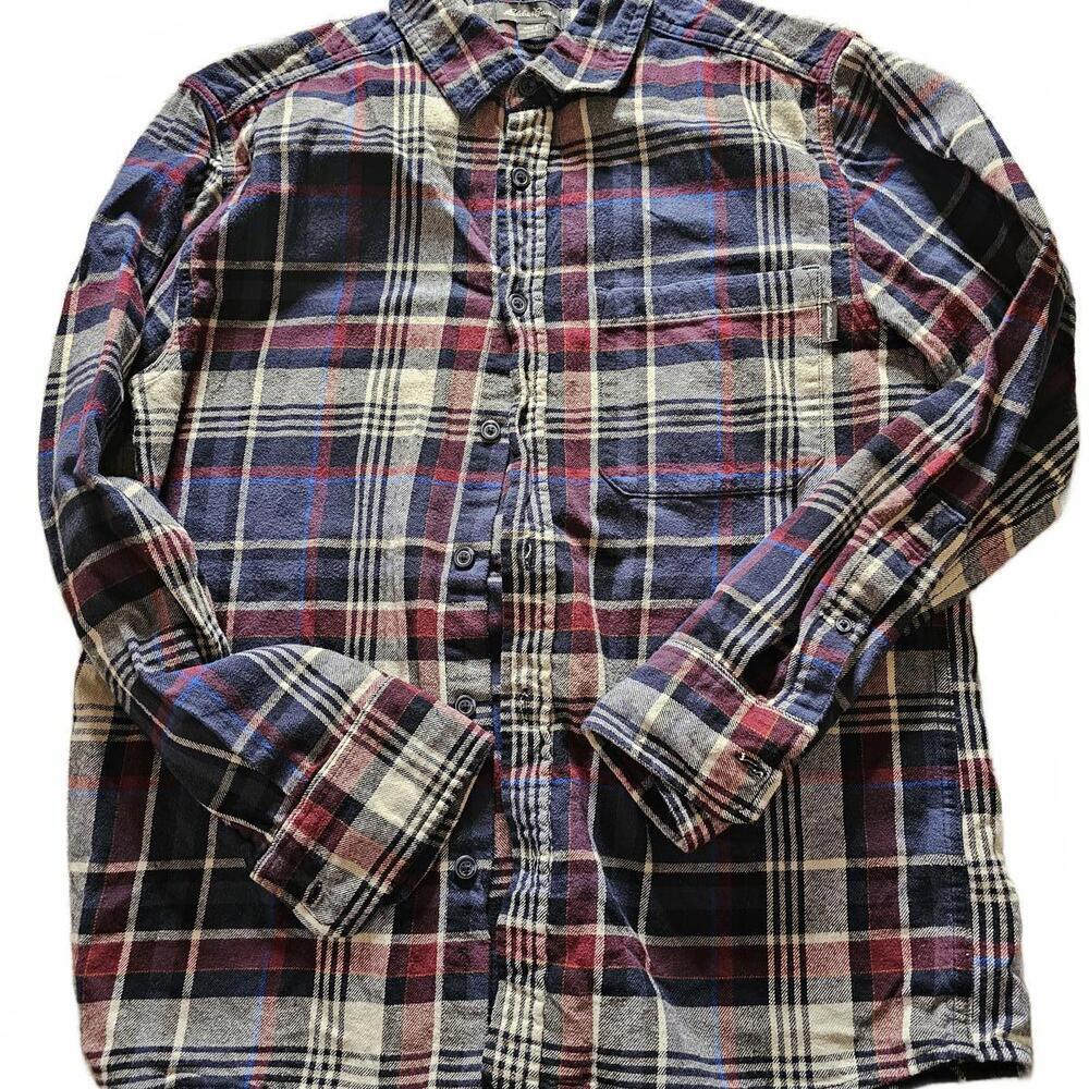 Eddie Bauer Men's Plaid Flannel Shirt Medium